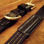 Audenham English Bridle Leather and Polished Brass Dog Collars